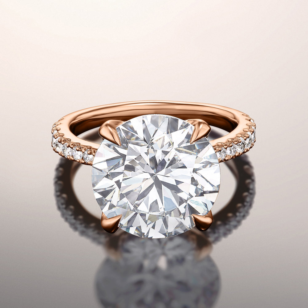 Round Cut The Cassatt Ring with Lab Grown Diamond in 14KT Rose Gold view 1
