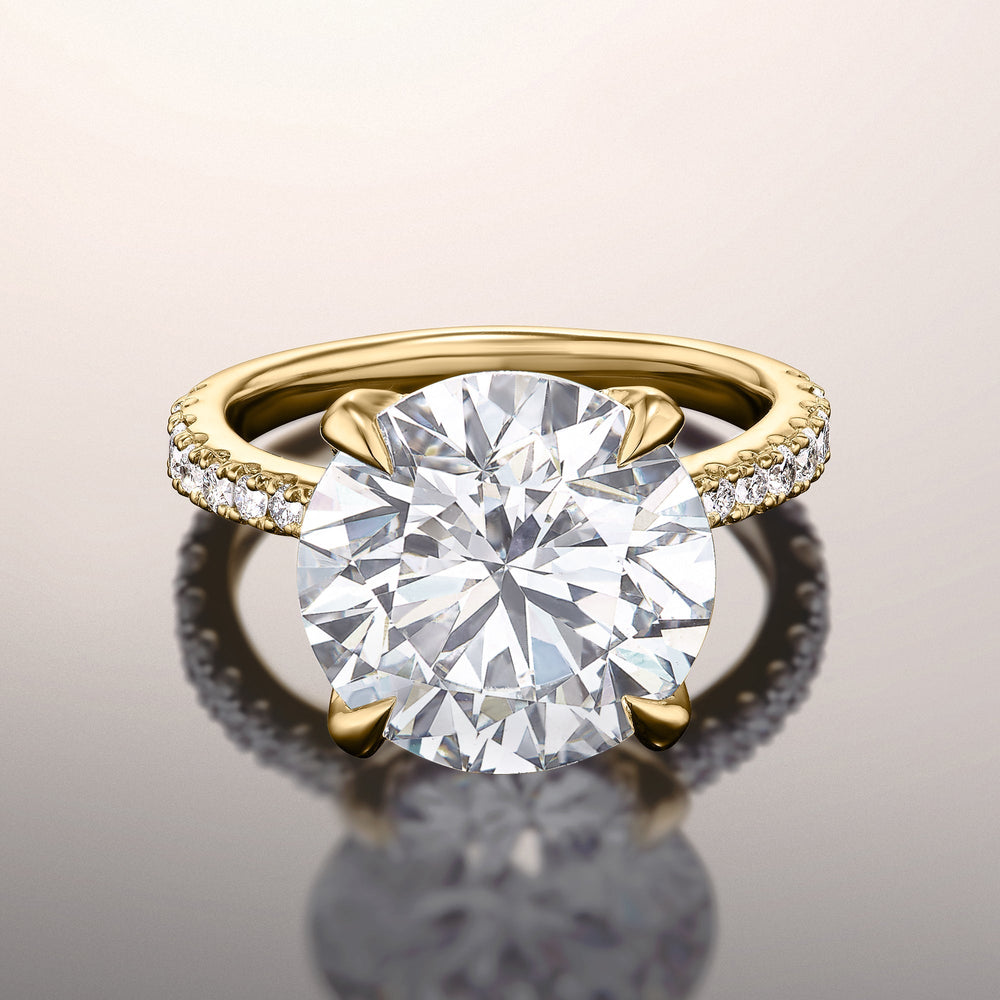 Round Cut The Cassatt Ring with Lab Grown Diamond in 14KT Yellow Gold view 1

