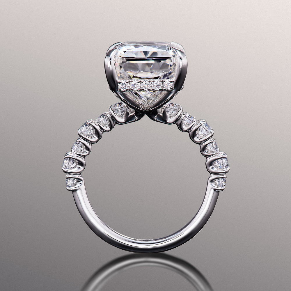Radiant Cut The Warhol Ring with Lab Grown Diamond in 14KT White Gold view 3
