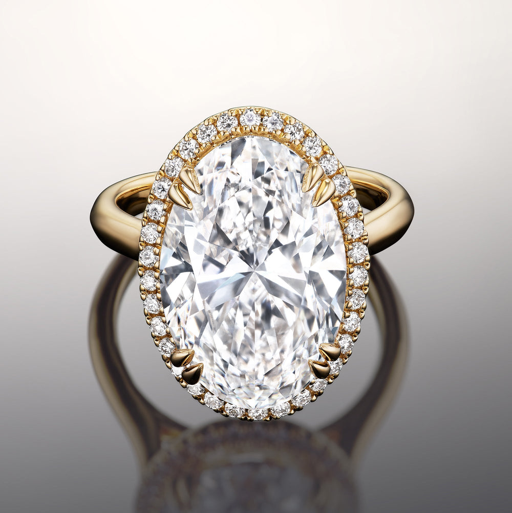 Oval Cut The van Gogh Ring with Lab Grown Diamond in 14KT Yellow Gold view 1
