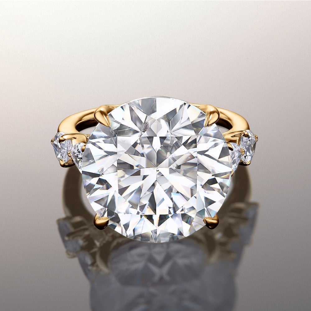 Round Cut The Morisot Ring with Lab Grown Diamond in 14KT Yellow Gold view 1
