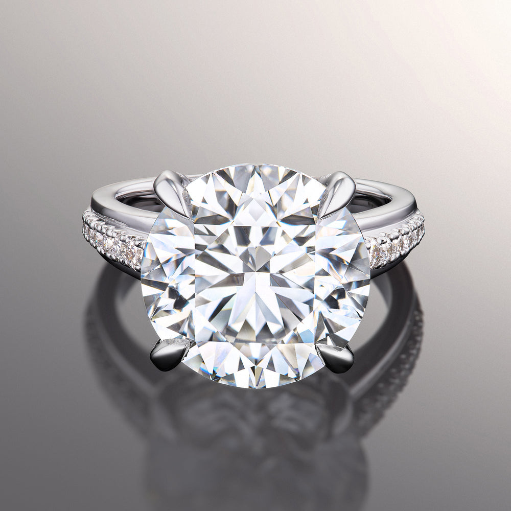 Round Cut The Rubens Ring with Lab Grown Diamond in 14KT White Gold view 1
