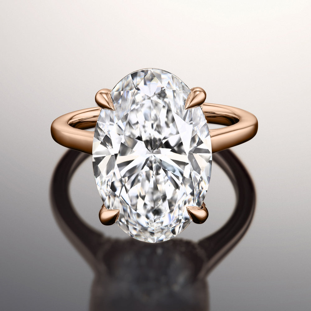 Oval Cut The Delacroix Ring with Lab Grown Diamond in 14KT Rose Gold view 1
