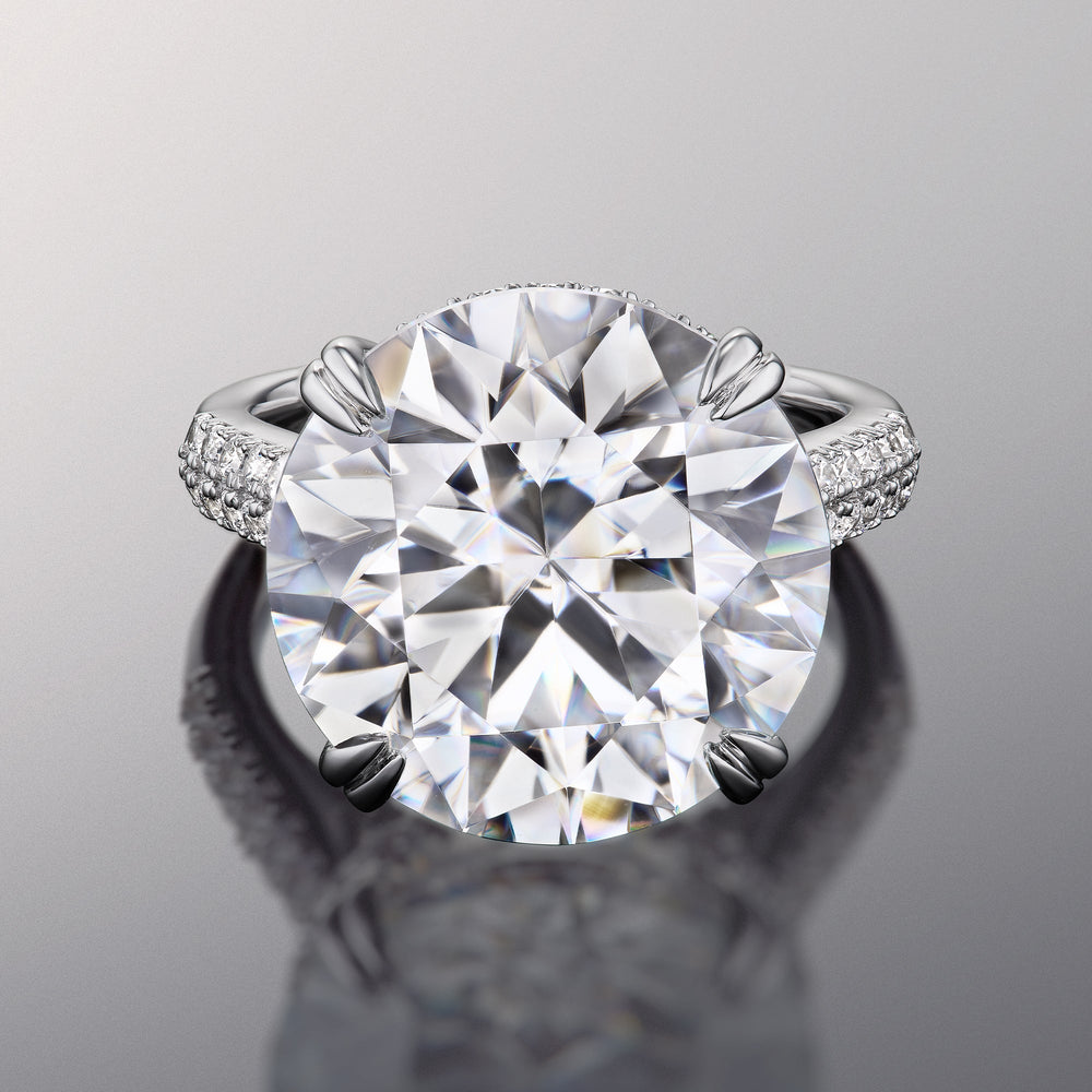 Round Cut The Rembrandt Ring with Lab Grown Diamond in 14KT White Gold view 1
