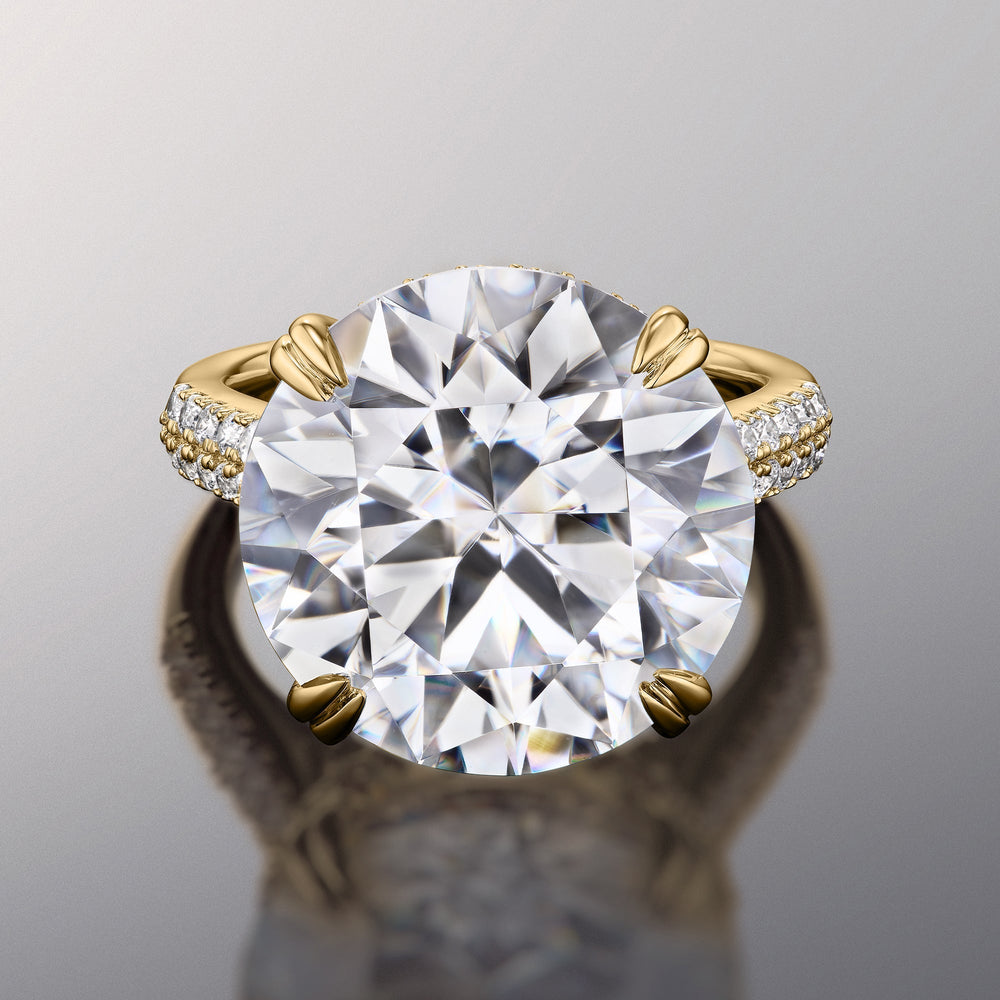 Round Cut The Rembrandt Ring with Lab Grown Diamond in 14KT Yellow Gold view 1
