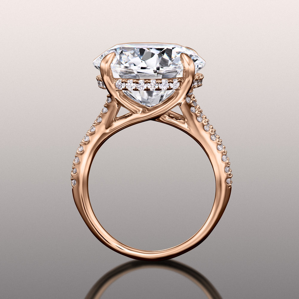 The Pollock Ring with Round Cut Diamond in 14KT Rose Gold view 3
