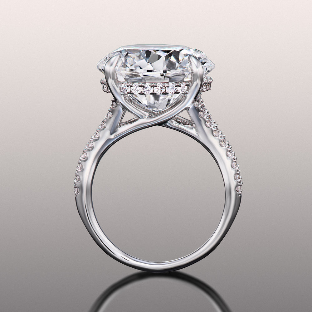 The Pollock Ring with Round Cut Diamond in 14KT Platinum view 3
