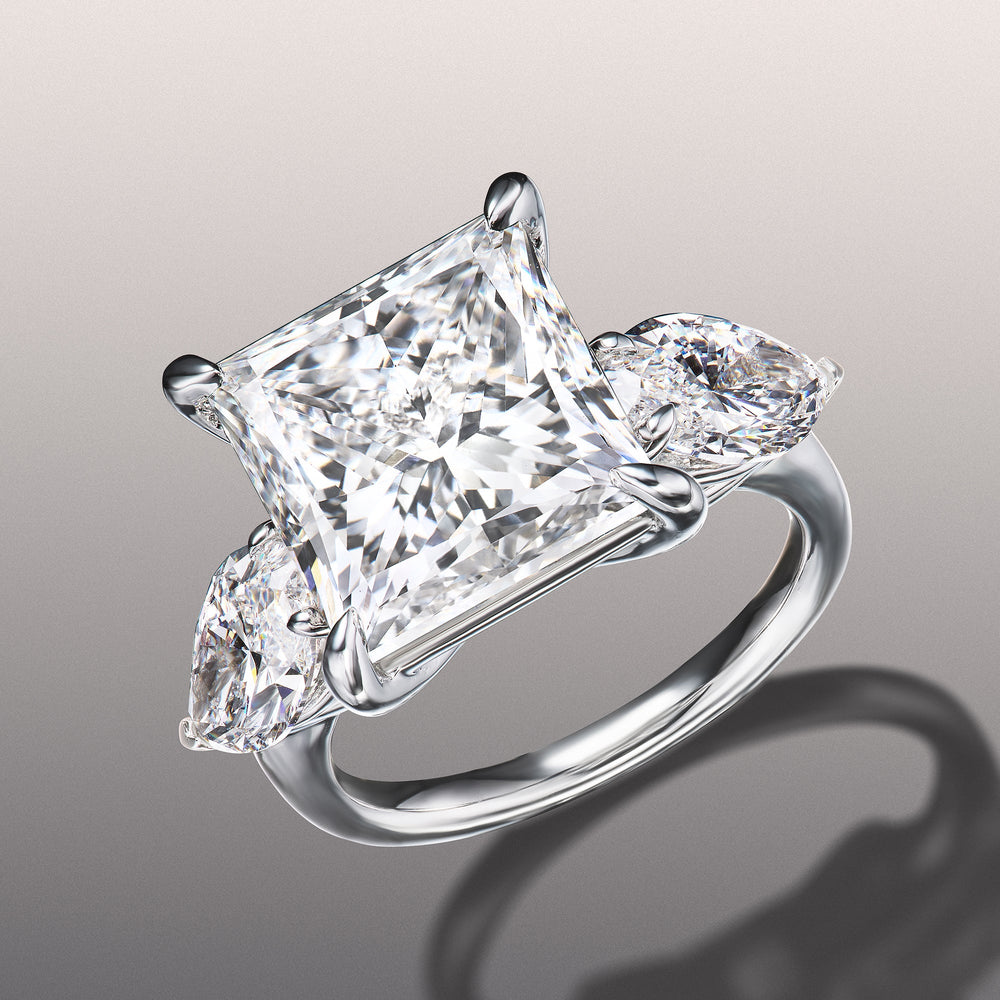 Princess Cut The Degas Ring with Lab Grown Diamond in 14KT White Gold view 2
