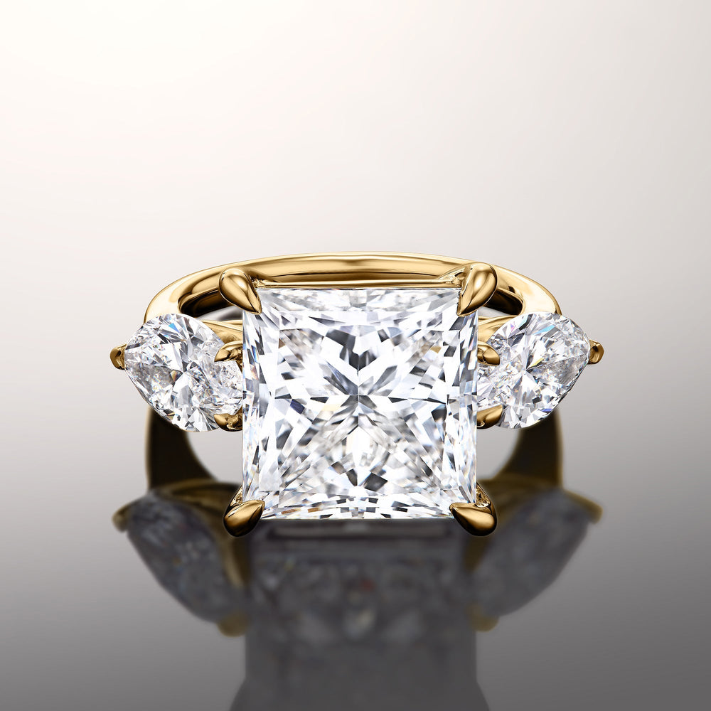 Princess Cut The Degas Ring with Lab Grown Diamond in 14KT Yellow Gold view 1
