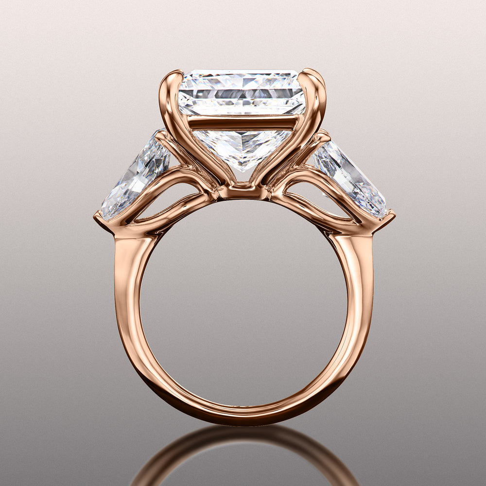 Princess Cut The Degas Ring with Lab Grown Diamond in 14KT Rose Gold view 2
