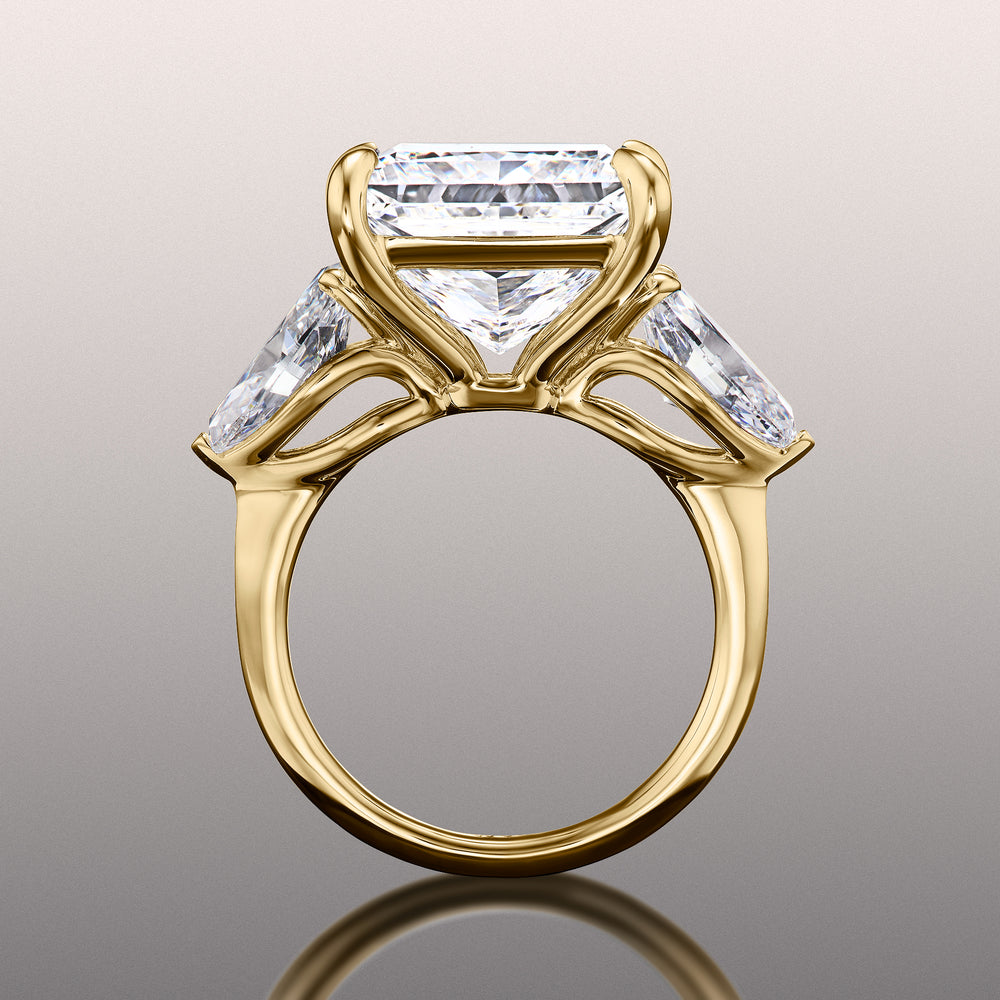 Princess Cut The Degas Ring with Lab Grown Diamond in 14KT Yellow Gold view 3
