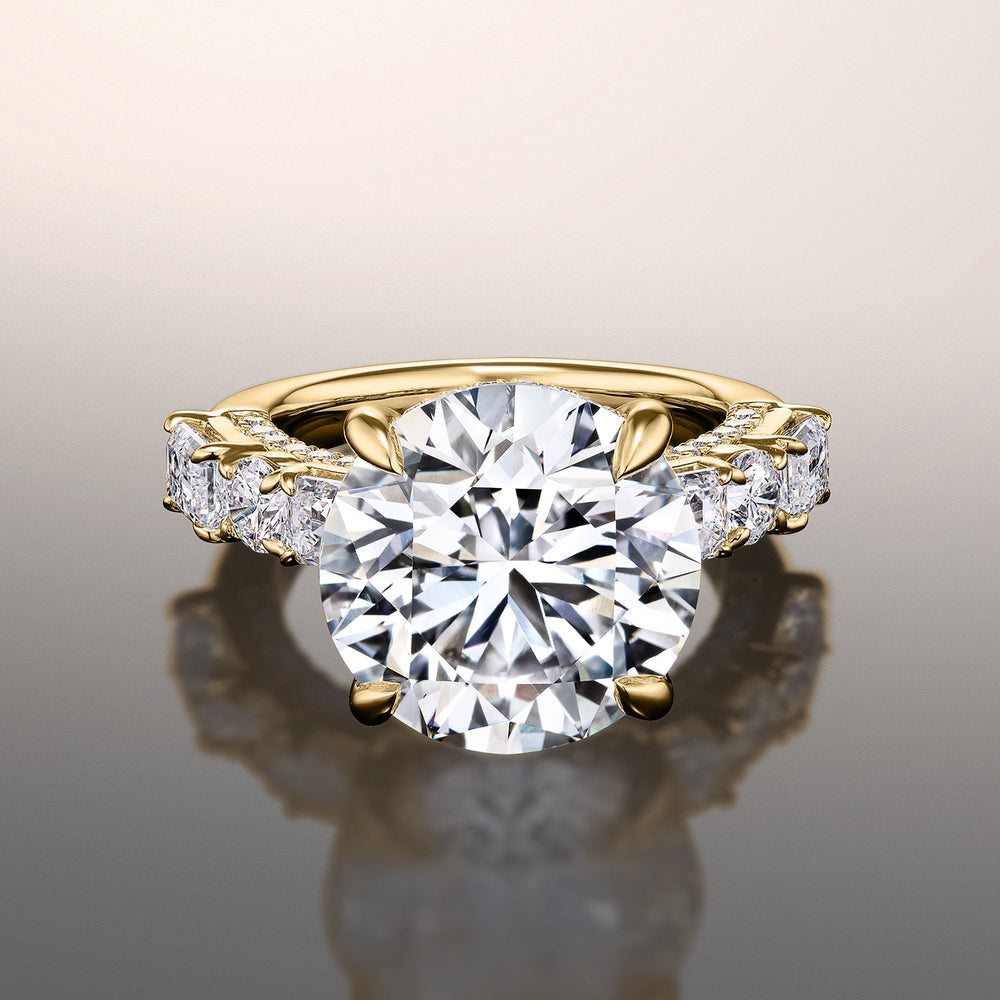 Round Cut The Rockwell Ring with Lab Grown Diamond in 14KT Yellow Gold view 1
