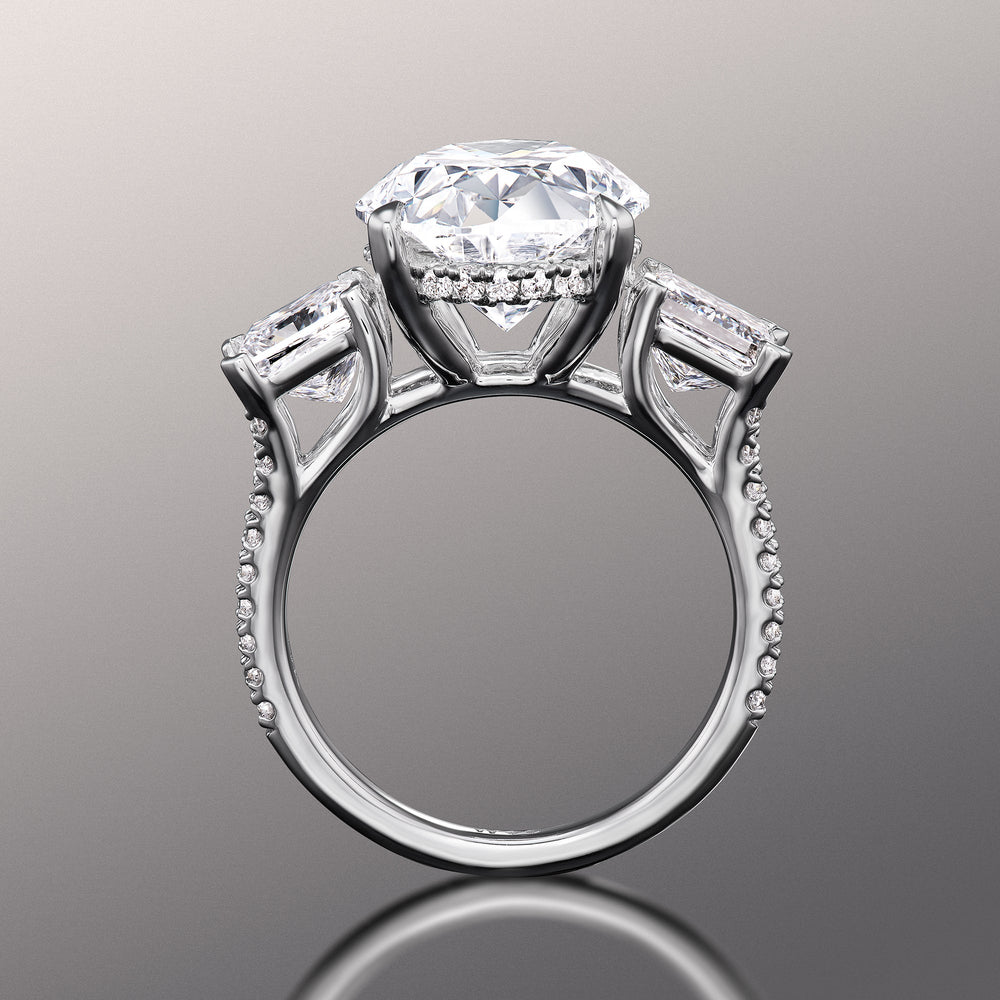Oval Cut The Giotto Ring with Lab Grown Diamond in 14KT White Gold view 3

