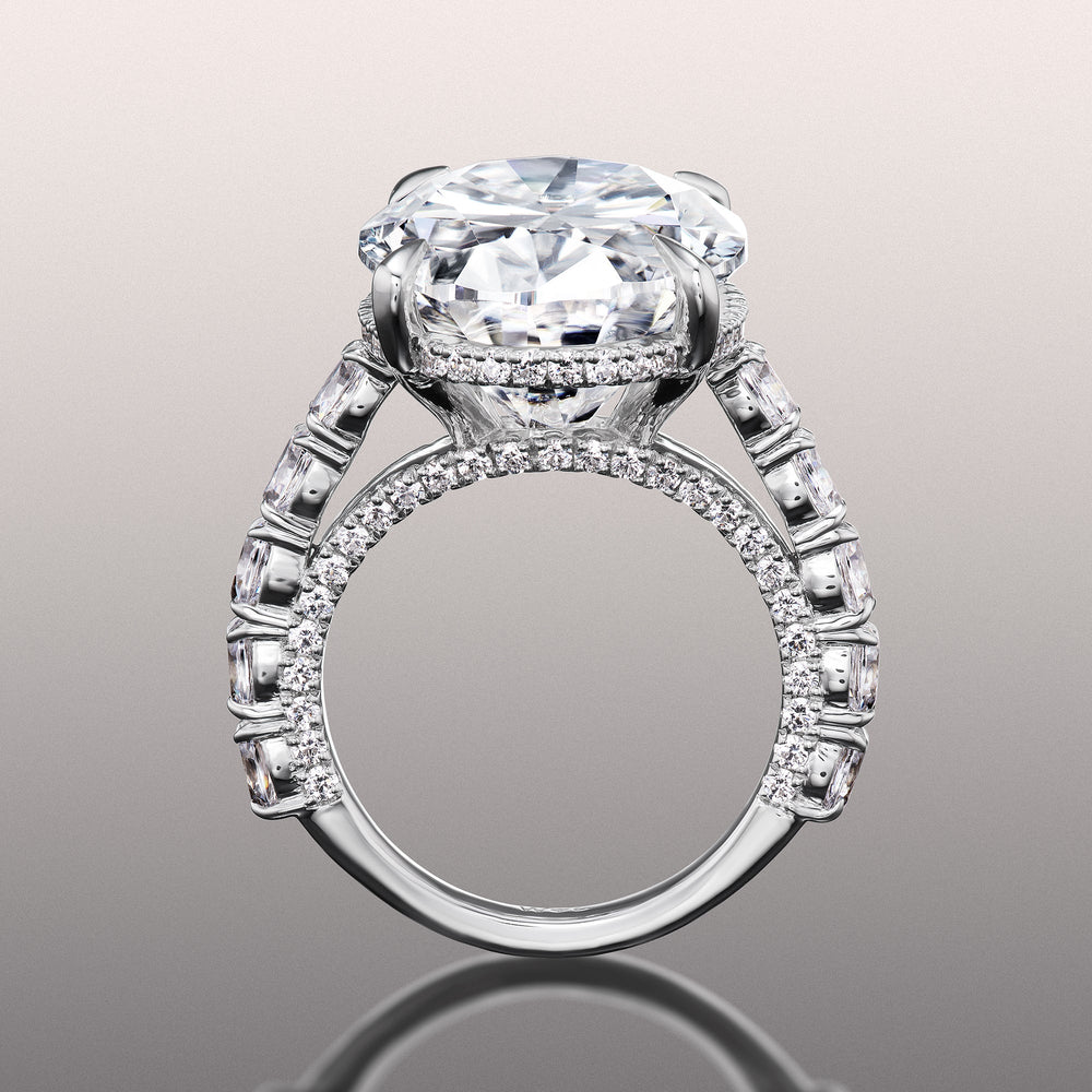 Oval Cut The Klimt Ring with Lab Grown Diamond in 14KT White Gold view 3
