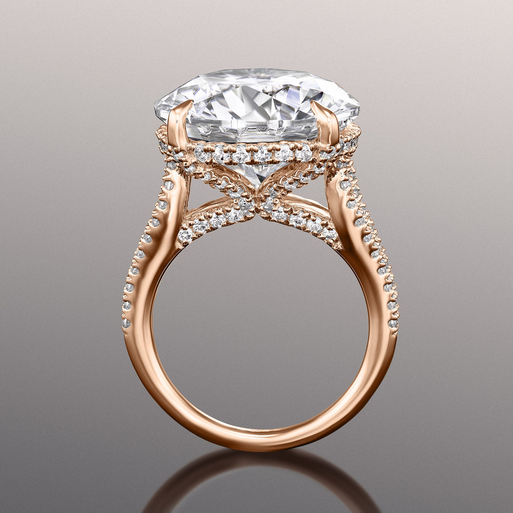 Round Cut The Signac Ring with Lab Grown Diamond in 14KT Rose Gold view 3

