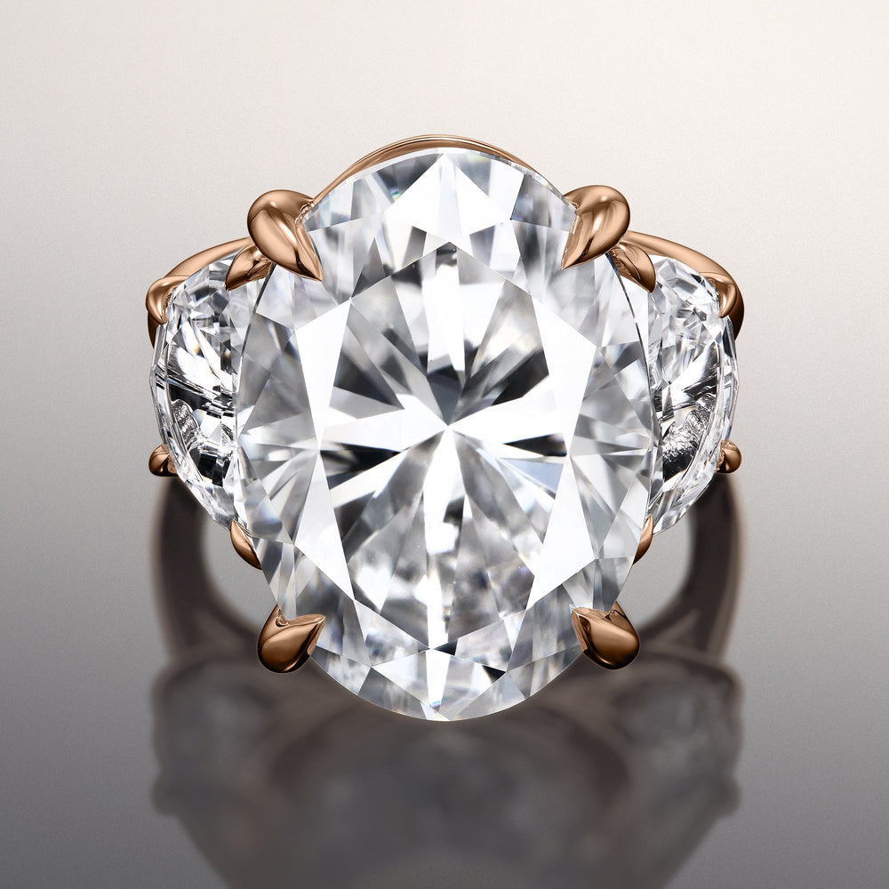 Oval Cut The Cézanne Ring with Lab Grown Diamond in 14KT Rose Gold view 1
