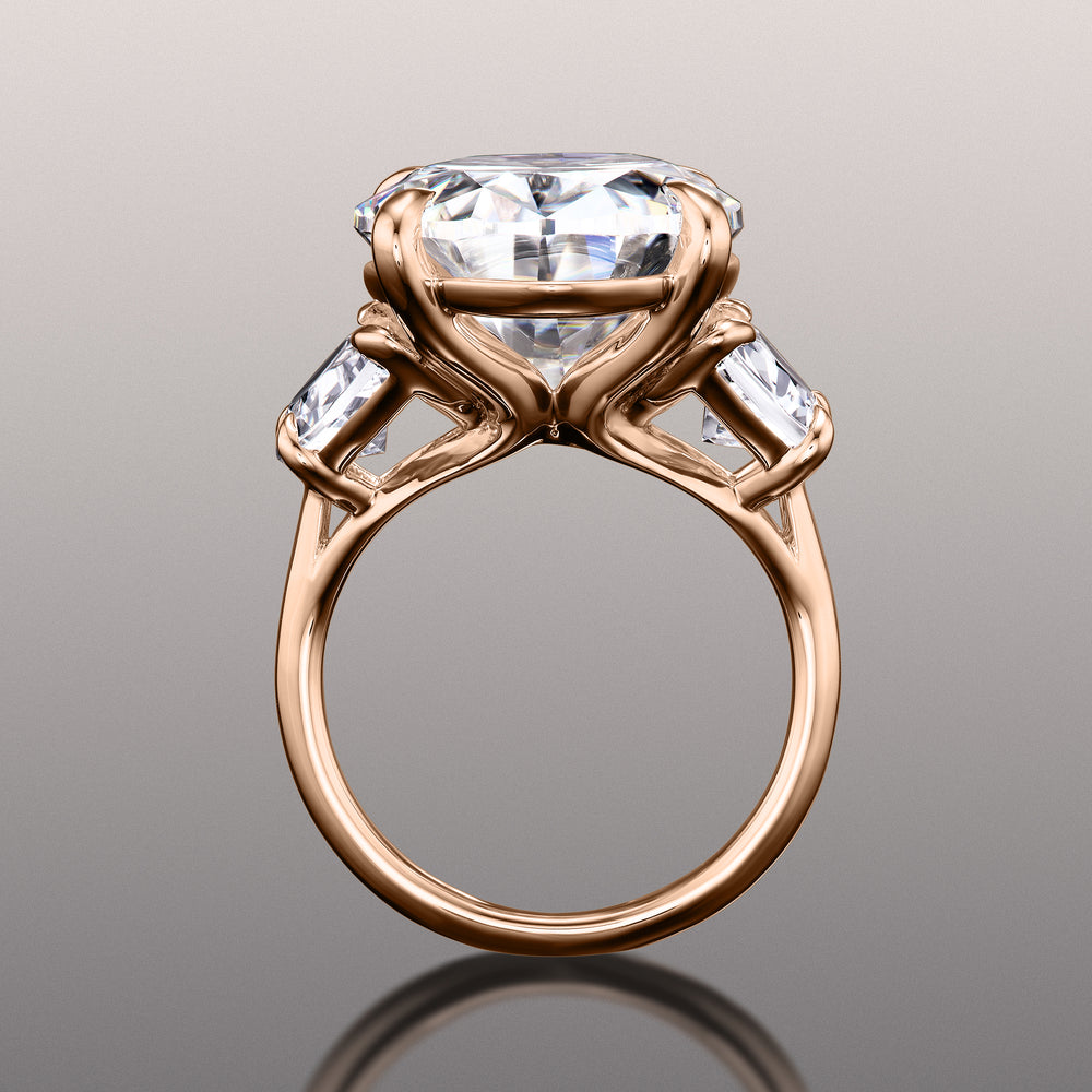 Oval Cut The Cézanne Ring with Lab Grown Diamond in 14KT Rose Gold view 3
