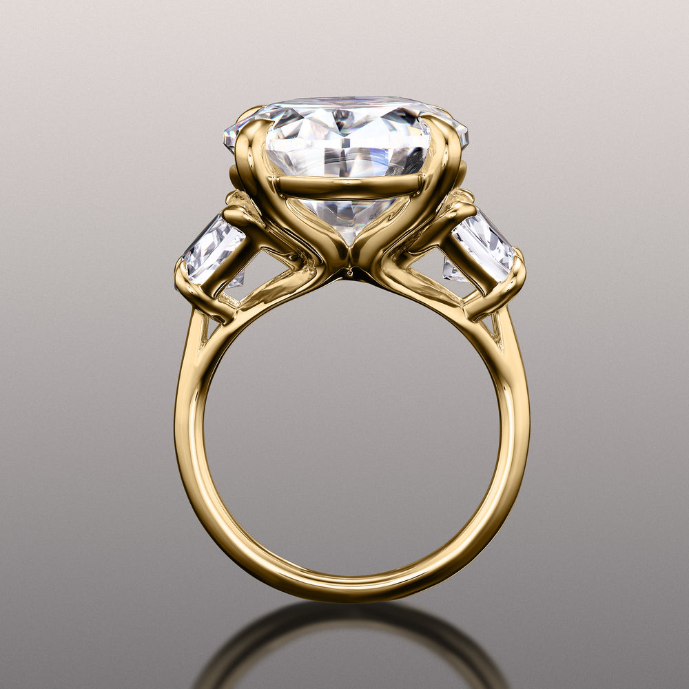 Oval Cut The Cézanne Ring with Lab Grown Diamond in 14KT Yellow Gold view 3

