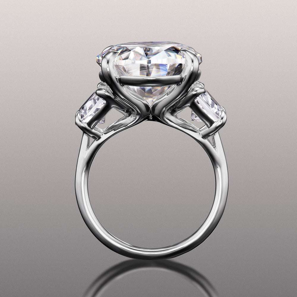 Oval Cut The Cézanne Ring with Lab Grown Diamond in 14KT White Gold view 3
