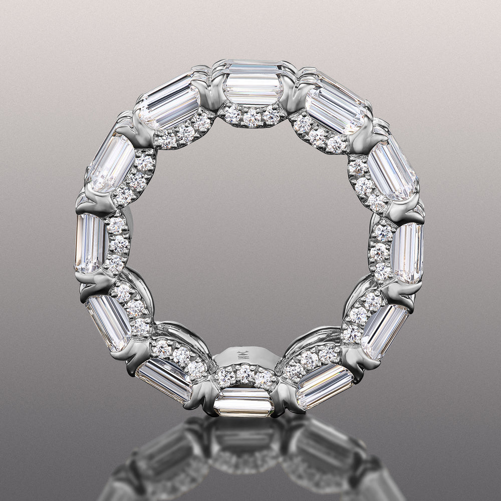The Twombly Eternity Ring with 18KT White Gold / Lab / 14 3/4 Cut Diamond in 14KT White Gold / Lab / 14 3/4 view 3

