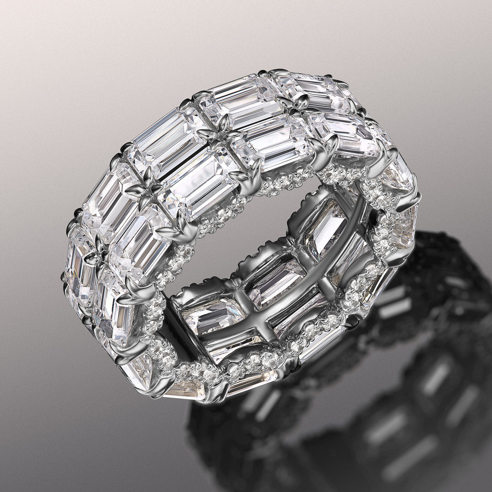 The Twombly Eternity Ring with 18KT White Gold / Lab / 14 3/4 Cut Diamond in 14KT White Gold / Lab / 14 3/4 view 2
