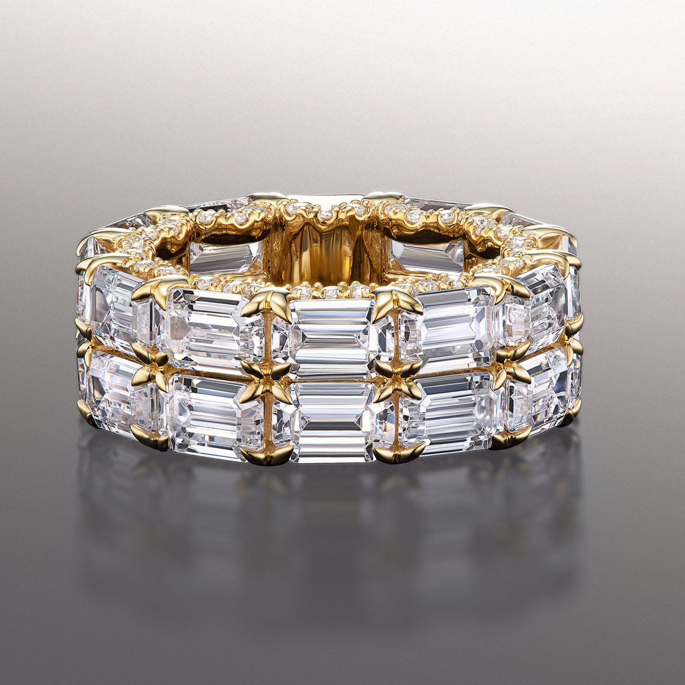 The Twombly Eternity Ring with 18KT Yellow Gold / Lab / 14 3/4 Cut Diamond in 14KT Yellow Gold / Lab / 14 3/4 view 1
