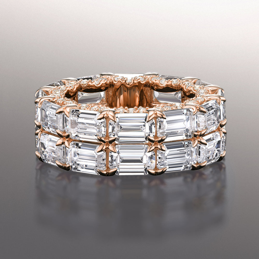 The Twombly Eternity Ring with 18KT Rose Gold / Lab / 14 3/4 Cut Diamond in 14KT Rose Gold / Lab / 14 3/4 view 1

