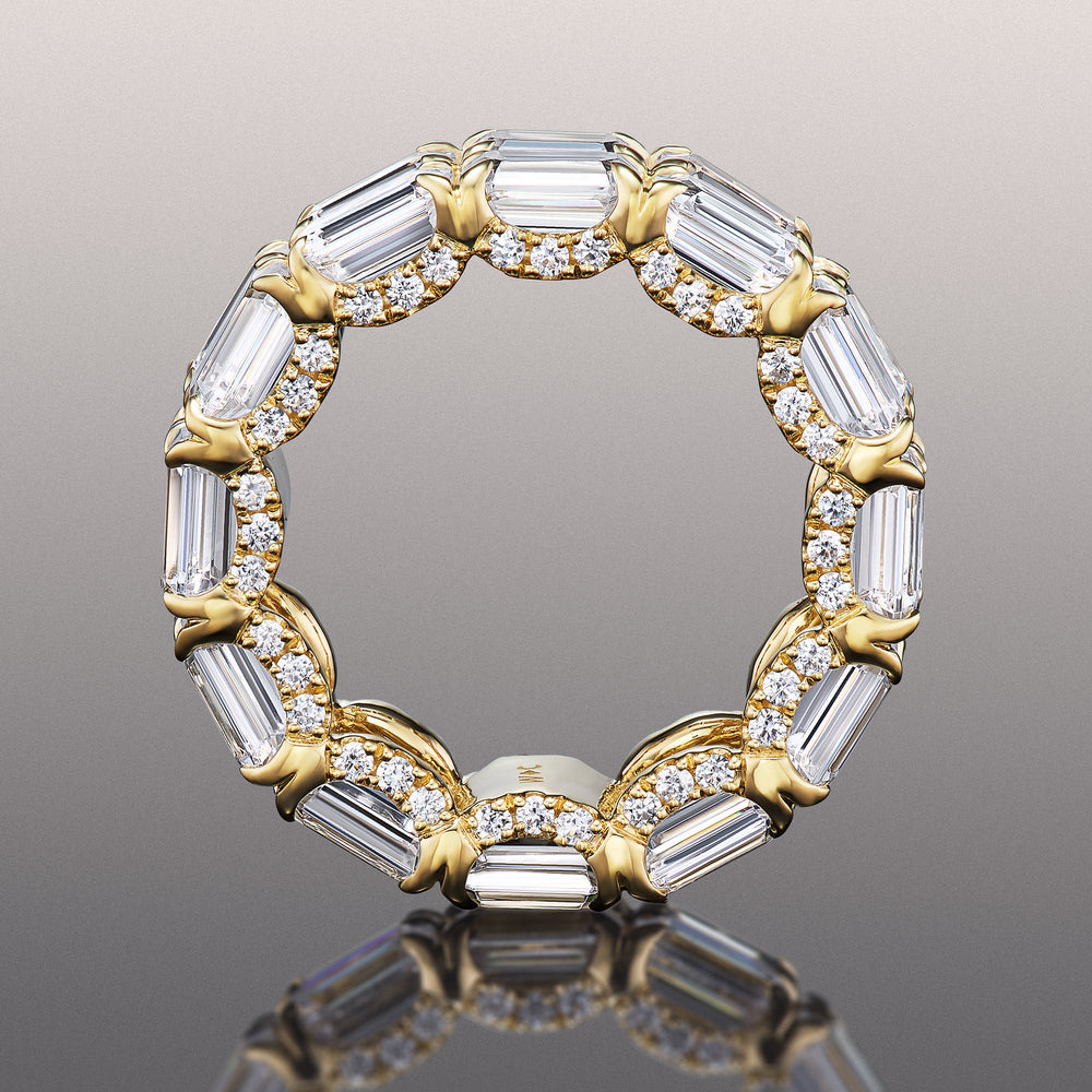 The Twombly Eternity Ring with 18KT Yellow Gold / Lab / 14 3/4 Cut Diamond in 14KT Yellow Gold / Lab / 14 3/4 view 3
