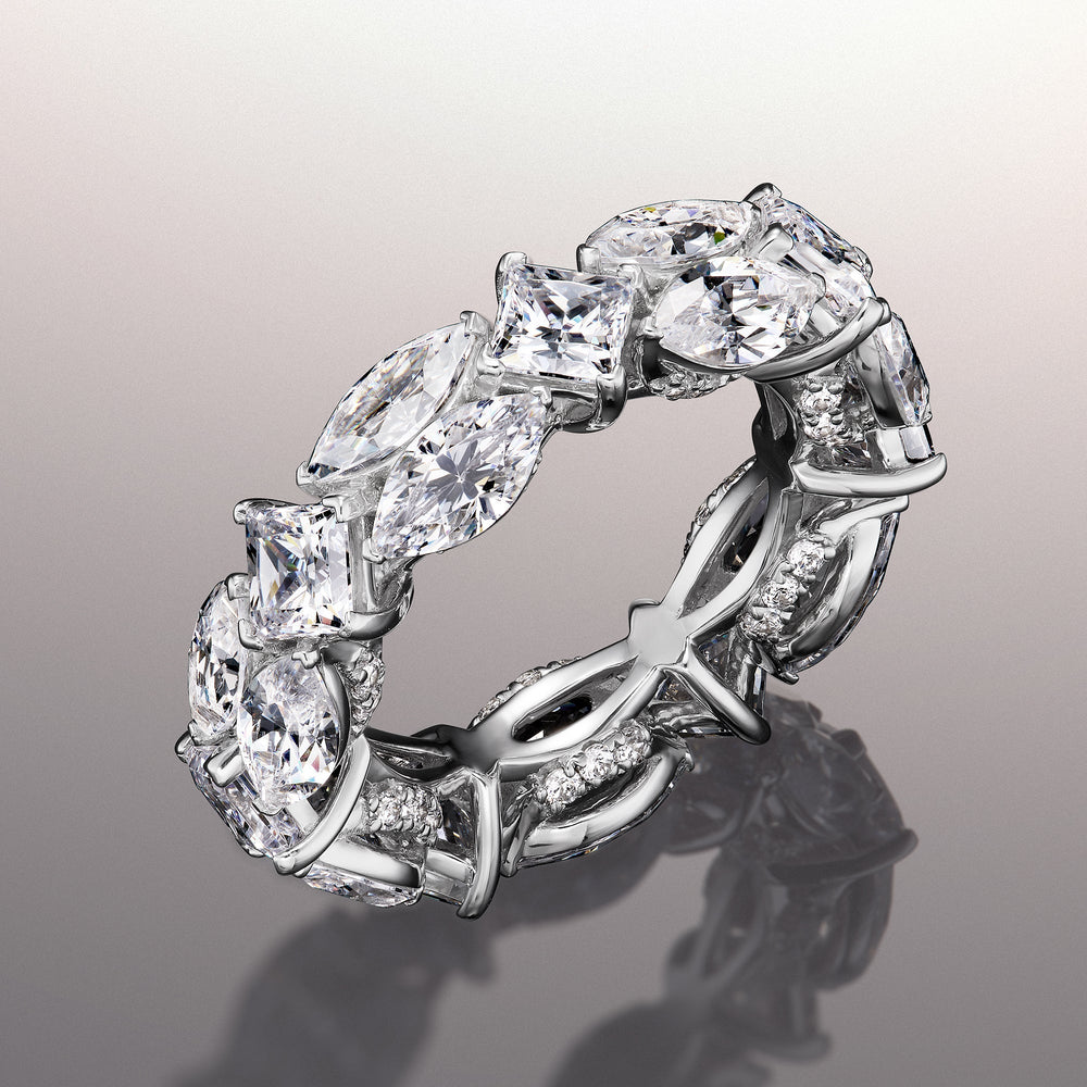 The Renoir Eternity Ring with 18KT White Gold / Lab / 8 3/8 Cut Diamond in 14KT White Gold / Lab / 8 3/8 view 2
