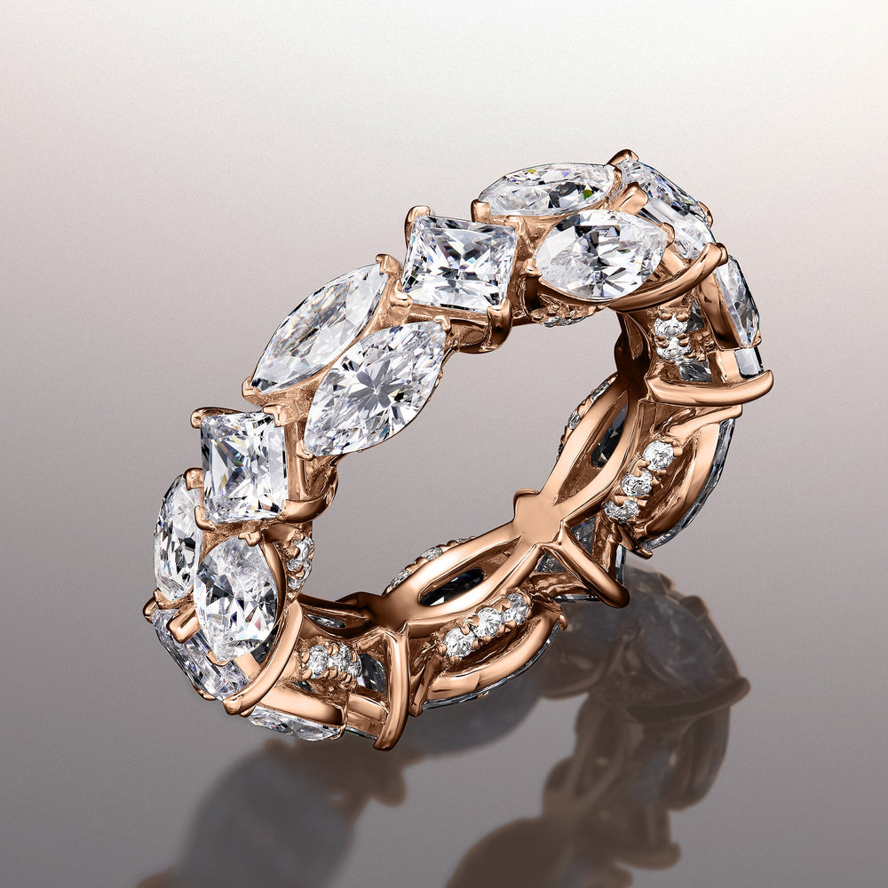 The Renoir Eternity Ring with 18KT Rose Gold / Lab / 8 3/8 Cut Diamond in 14KT Rose Gold / Lab / 8 3/8 view 2
