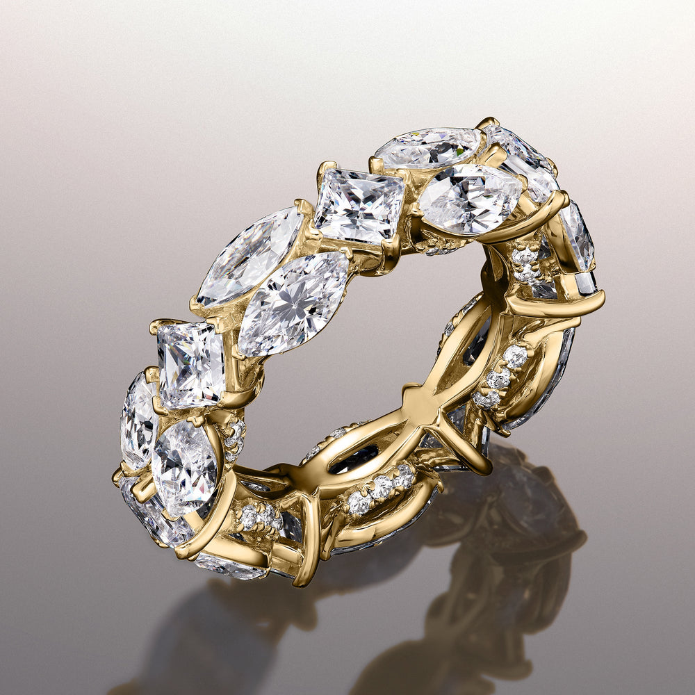 The Renoir Eternity Ring with 18KT Yellow Gold / Lab / 8 3/8 Cut Diamond in 14KT Yellow Gold / Lab / 8 3/8 view 2
