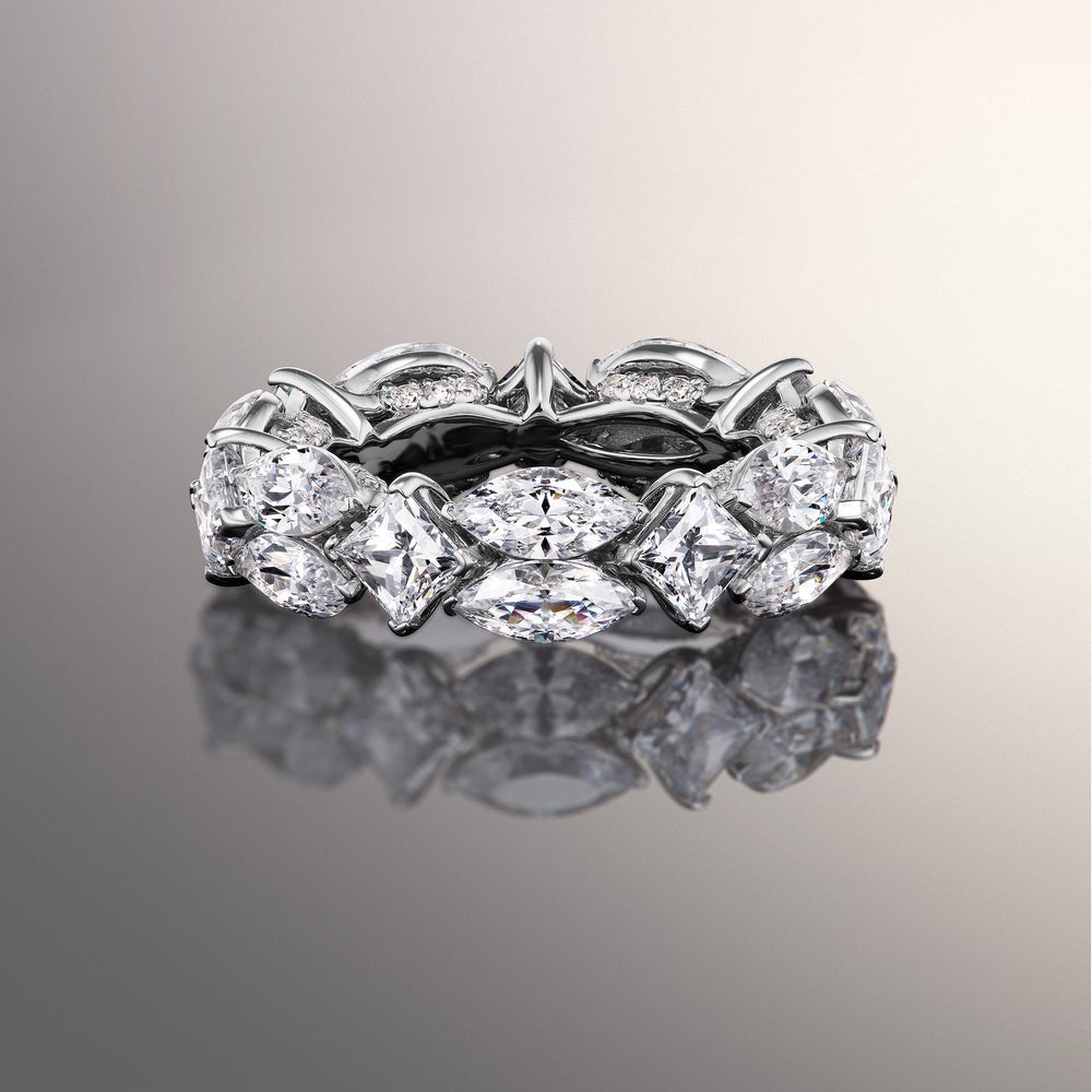 The Renoir Eternity Ring with 18KT White Gold / Lab / 8 3/8 Cut Diamond in 14KT White Gold / Lab / 8 3/8 view 1
