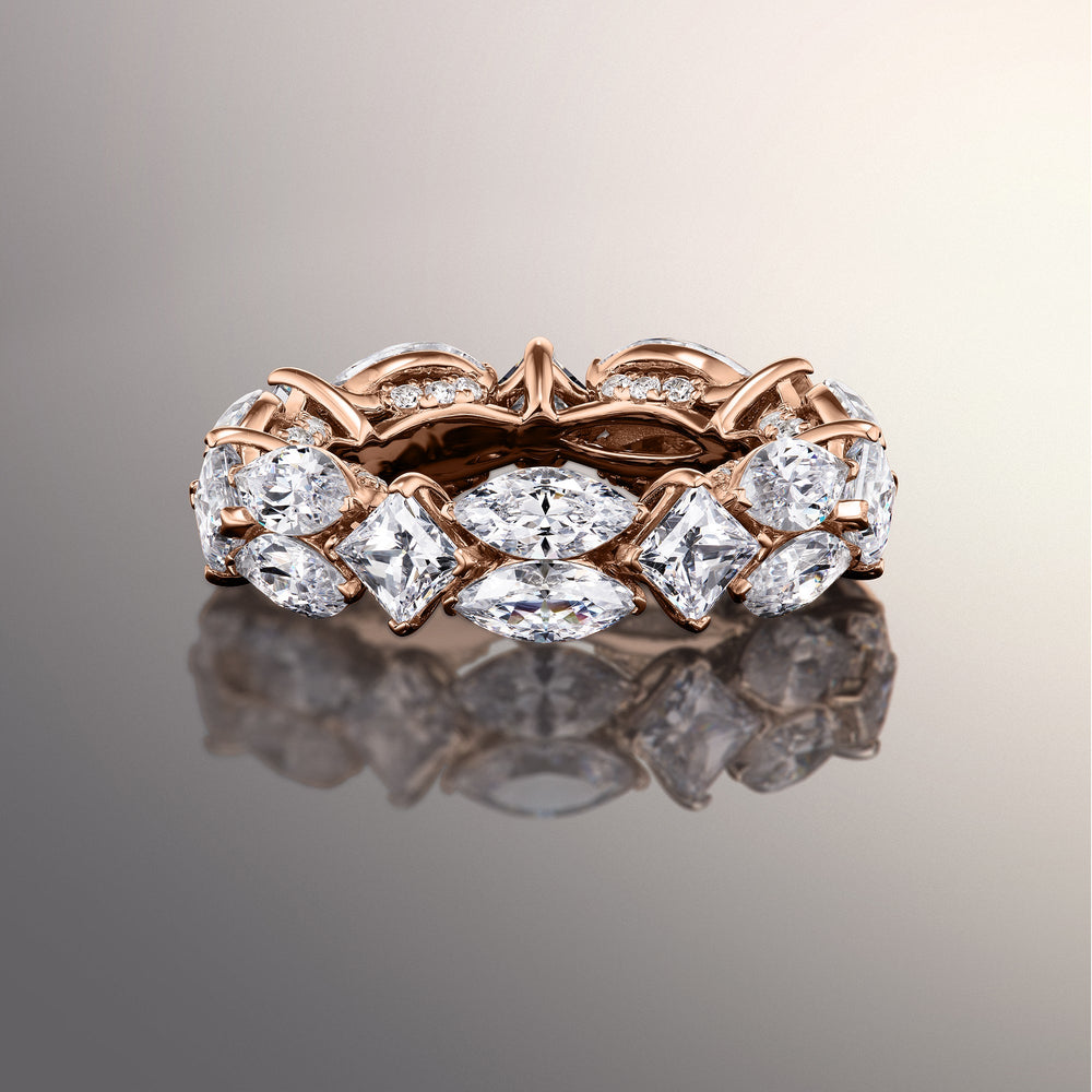 The Renoir Eternity Ring with 18KT Rose Gold / Lab / 8 3/8 Cut Diamond in 14KT Rose Gold / Lab / 8 3/8 view 1
