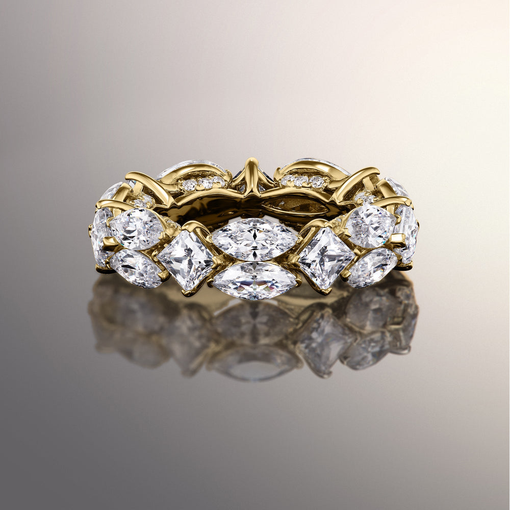 The Renoir Eternity Ring with 18KT Yellow Gold / Lab / 8 3/8 Cut Diamond in 14KT Yellow Gold / Lab / 8 3/8 view 1
