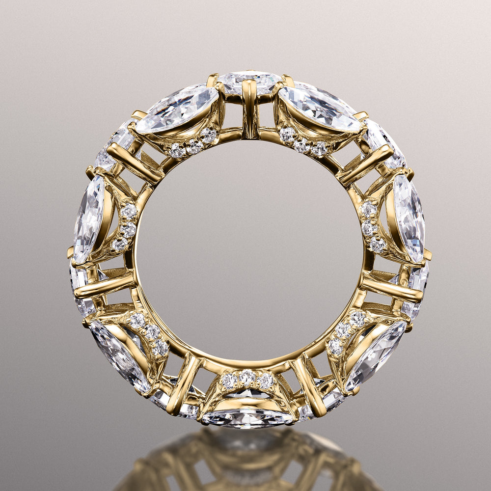 The Renoir Eternity Ring with 18KT Yellow Gold / Lab / 8 3/8 Cut Diamond in 14KT Yellow Gold / Lab / 8 3/8 view 3
