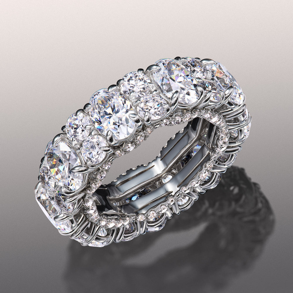 The Kusama Eternity Ring with 18KT White Gold / Lab / 9 1/2 Cut Diamond in 14KT White Gold / Lab / 9 1/2 view 2
