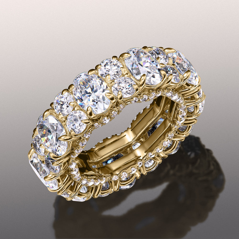 The Kusama Eternity Ring with 18KT Yellow Gold / Lab / 9 1/2 Cut Diamond in 14KT Yellow Gold / Lab / 9 1/2 view 2
