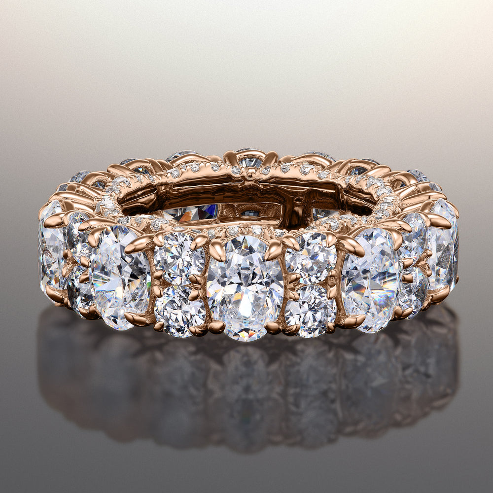 The Kusama Eternity Ring with 18KT Rose Gold / Lab / 9 1/2 Cut Diamond in 14KT Rose Gold / Lab / 9 1/2 view 1
