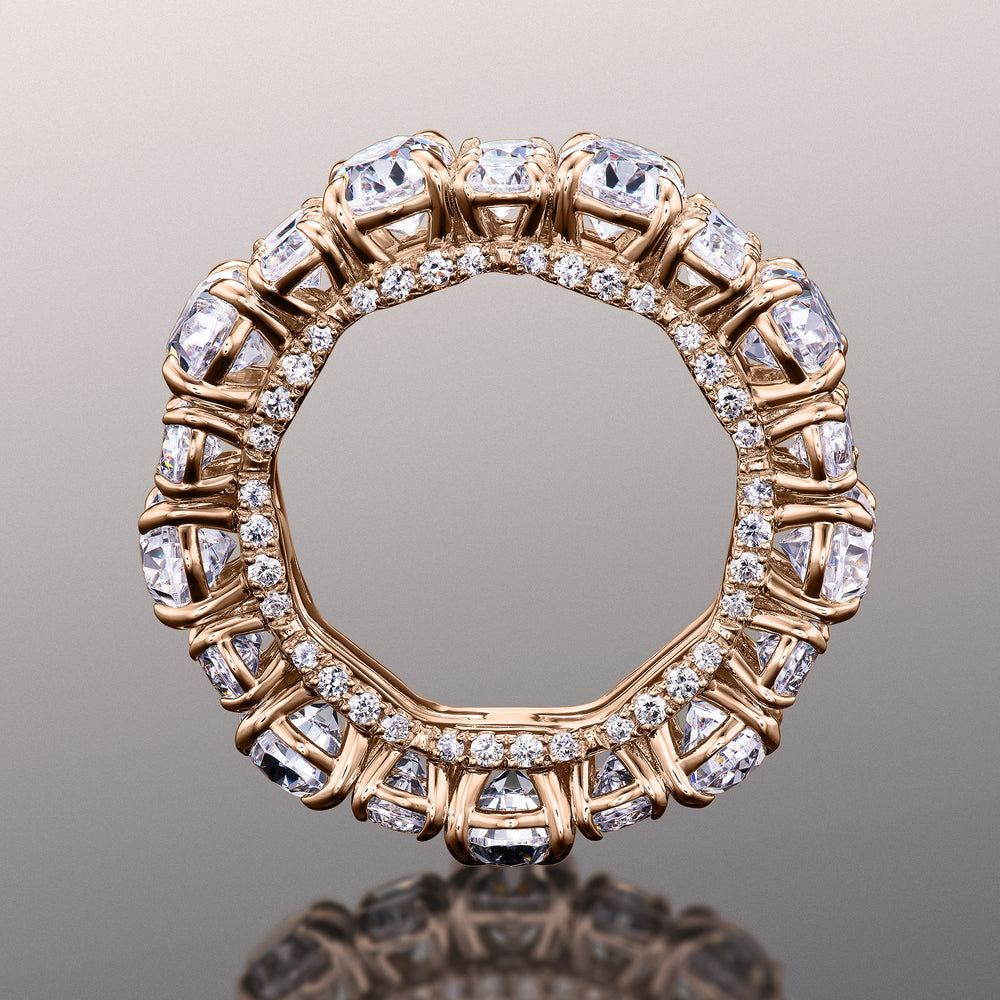 The Kusama Eternity Ring with 18KT Rose Gold / Lab / 9 1/2 Cut Diamond in 14KT Rose Gold / Lab / 9 1/2 view 3
