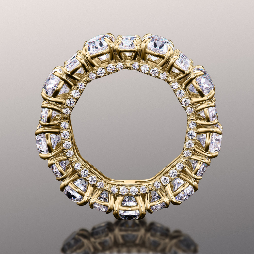 The Kusama Eternity Ring with 18KT Yellow Gold / Lab / 9 1/2 Cut Diamond in 14KT Yellow Gold / Lab / 9 1/2 view 3
