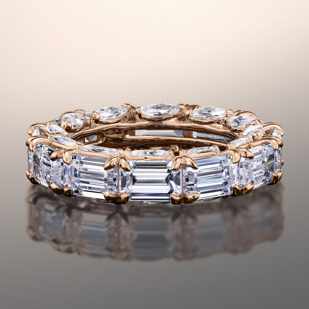 The Grün Eternity Ring with 18KT Rose Gold / Lab / 11 Cut Diamond in 14KT Rose Gold / Lab / 11 view 1
