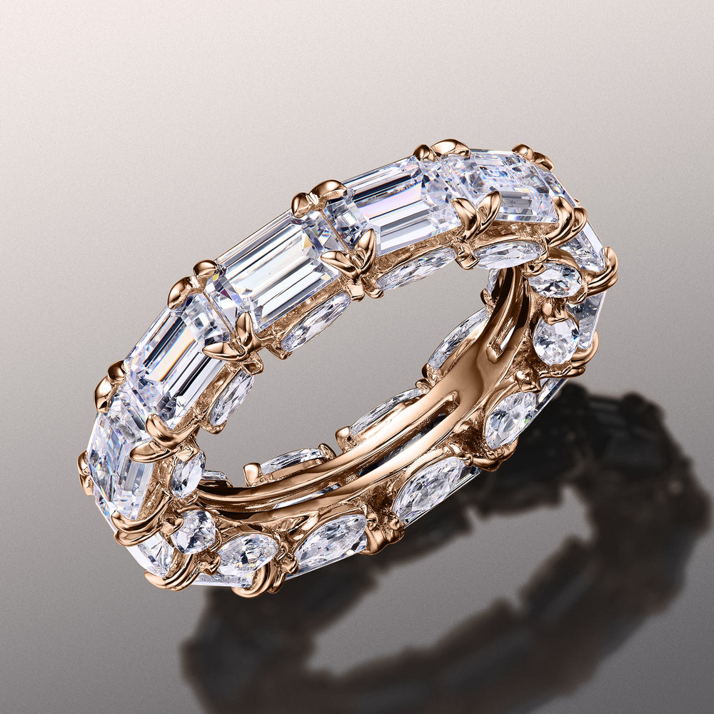The Grün Eternity Ring with 18KT Rose Gold / Lab / 11 Cut Diamond in 14KT Rose Gold / Lab / 11 view 2
