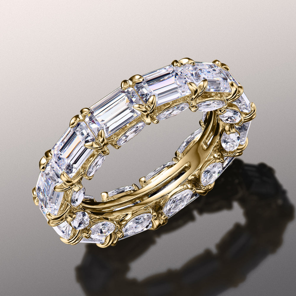 The Grün Eternity Ring with 18KT Yellow Gold / Lab / 11 Cut Diamond in 14KT Yellow Gold / Lab / 11 view 2
