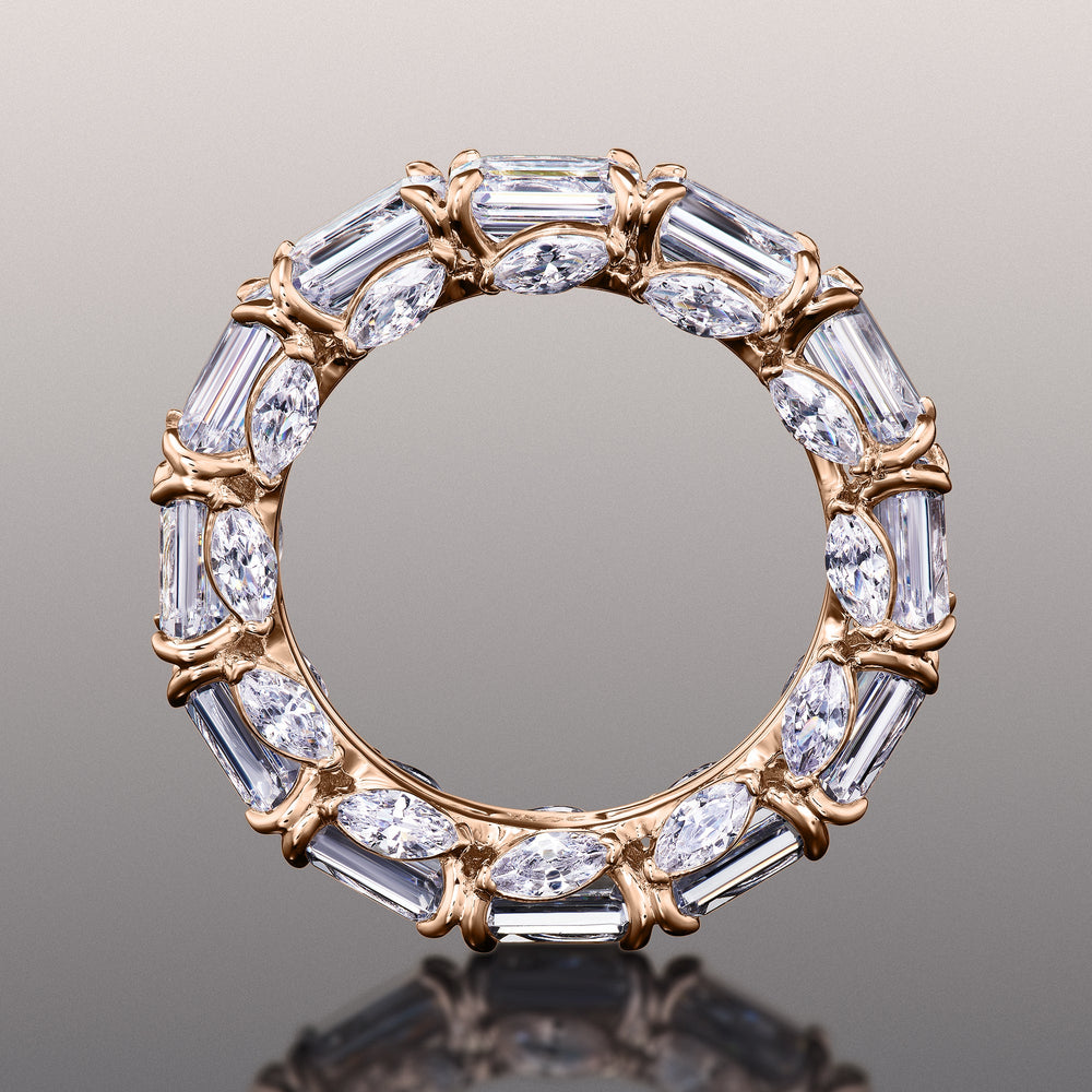 The Grün Eternity Ring with 18KT Rose Gold / Lab / 11 Cut Diamond in 14KT Rose Gold / Lab / 11 view 3
