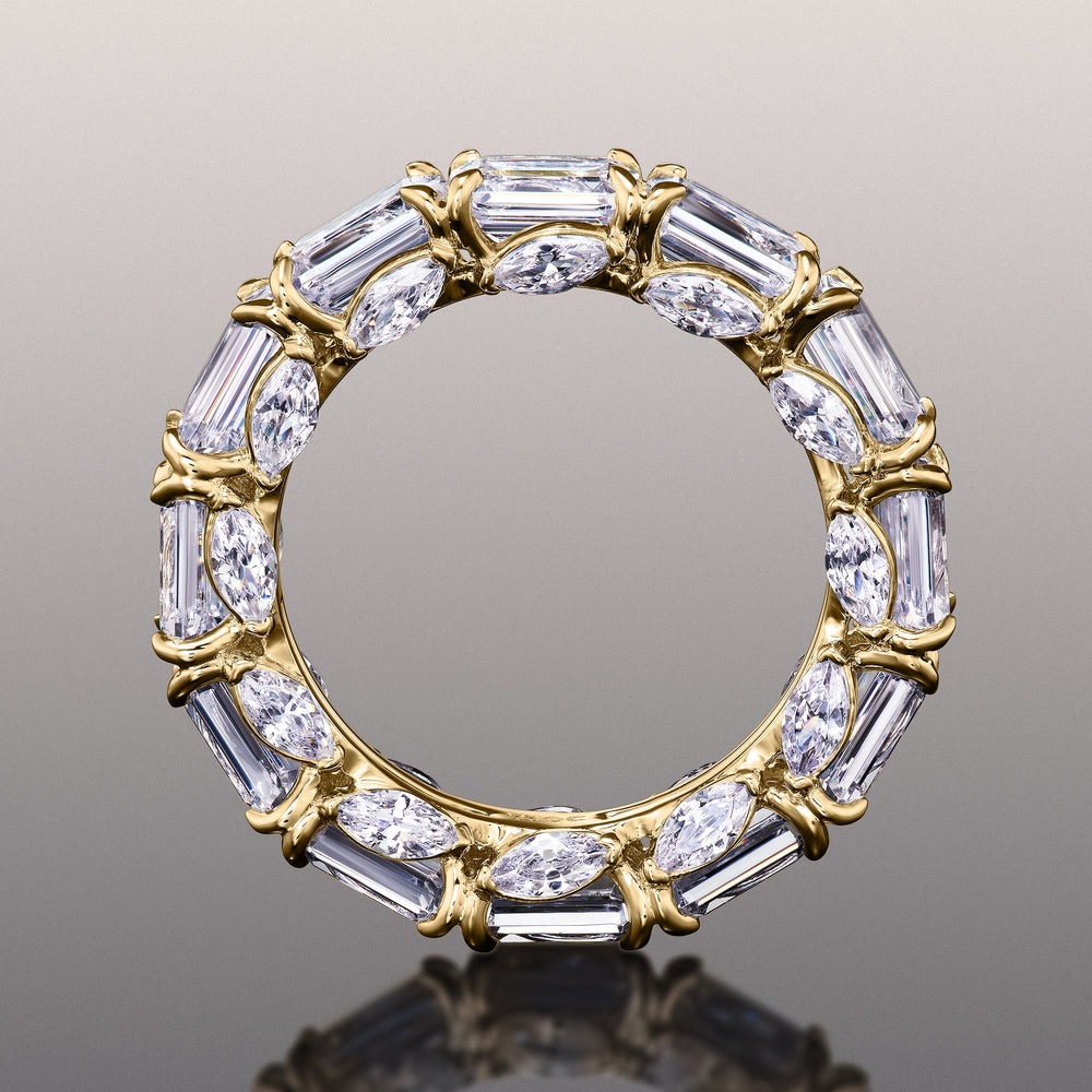 The Grün Eternity Ring with 18KT Yellow Gold / Lab / 11 Cut Diamond in 14KT Yellow Gold / Lab / 11 view 3
