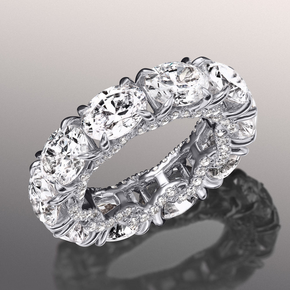 The Blake Eternity Ring with 18KT White Gold / Lab / 10 3/4 Cut Diamond in 14KT White Gold / Lab / 10 3/4 view 2
