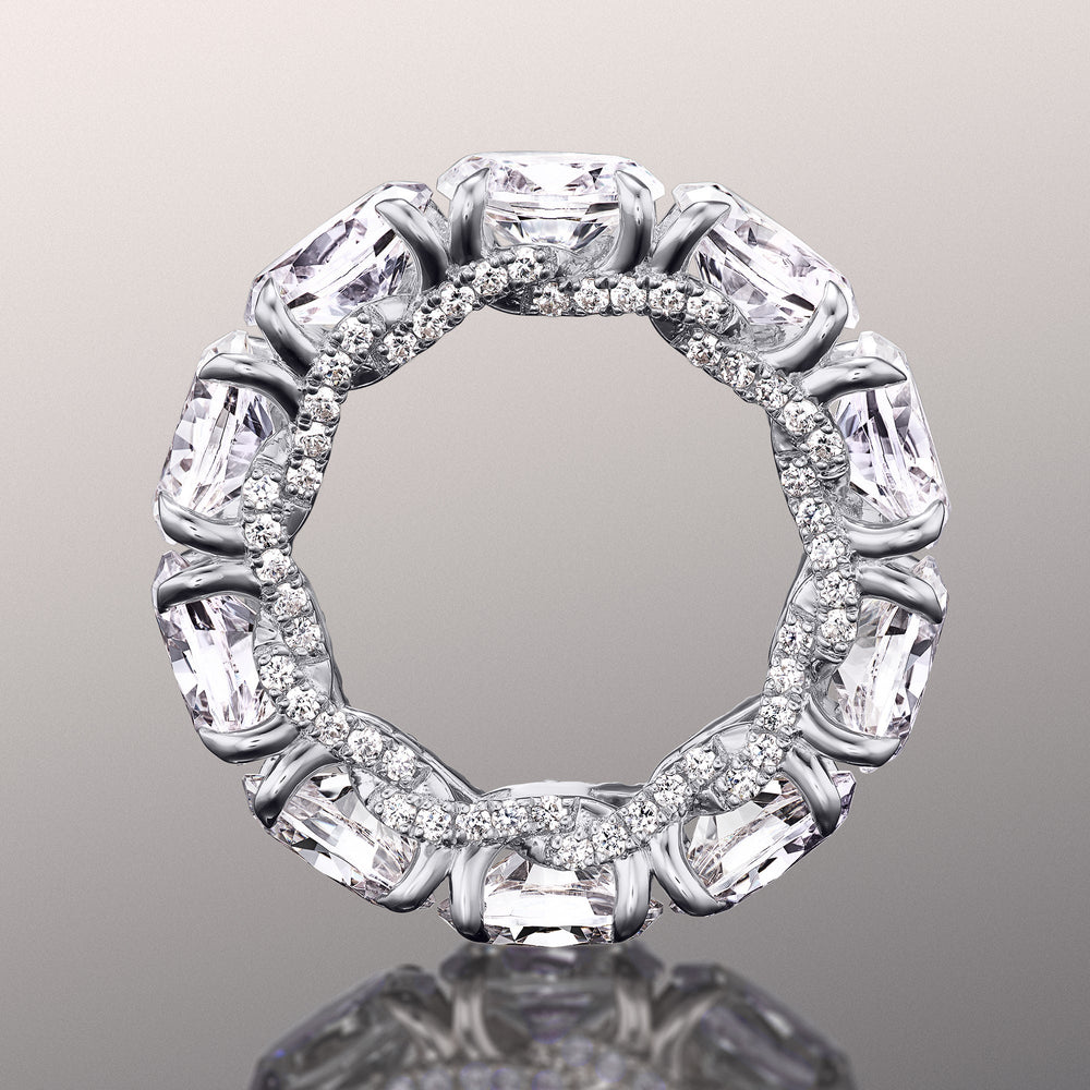 The Blake Eternity Ring with 18KT White Gold / Lab / 10 3/4 Cut Diamond in 14KT White Gold / Lab / 10 3/4 view 3
