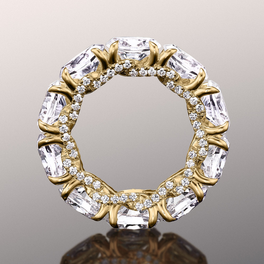 The Blake Eternity Ring with 18KT Yellow Gold / Lab / 10 3/4 Cut Diamond in 14KT Yellow Gold / Lab / 10 3/4 view 3
