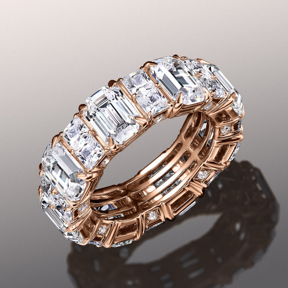 The Duveneck Eternity Ring with 18KT Rose Gold / Lab / 11 7/8 Cut Diamond in 14KT Rose Gold / Lab / 11 7/8 view 2
