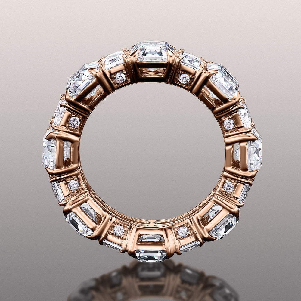 The Duveneck Eternity Ring with 18KT Rose Gold / Lab / 11 7/8 Cut Diamond in 14KT Rose Gold / Lab / 11 7/8 view 3
